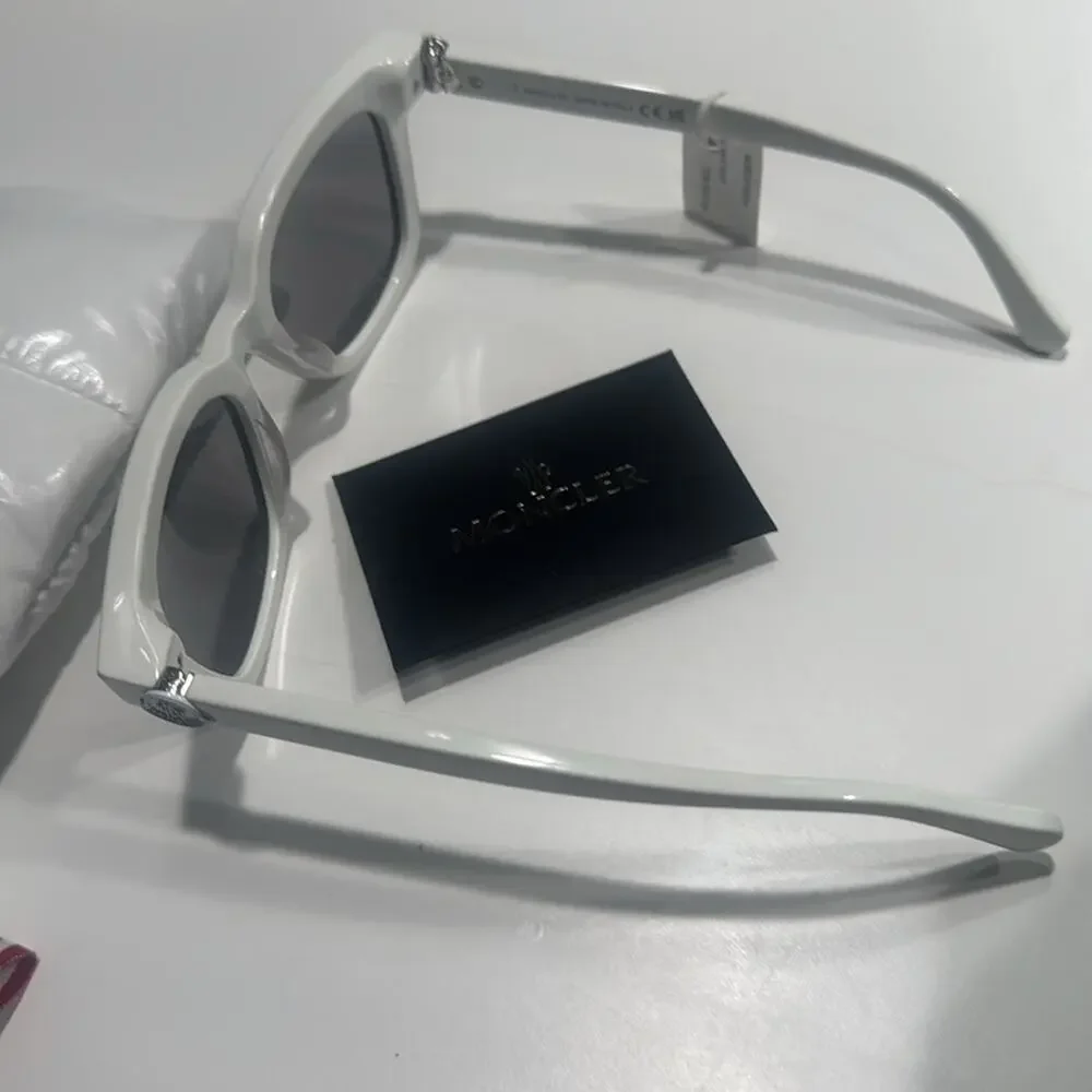 Moncler Audree 50mm Square Sunglasses White
